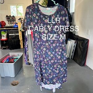LuLaRoe Carly Dress - Multicolor Geometric Pattern